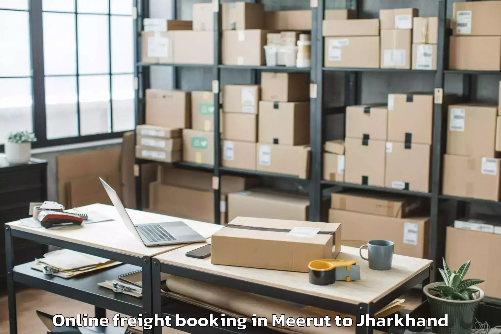 Easy Meerut to Ranchi Airport Ixr Online Freight Booking Booking